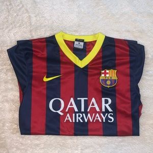 Nike Dri Fit Qatar Airways jersey Striped FCB